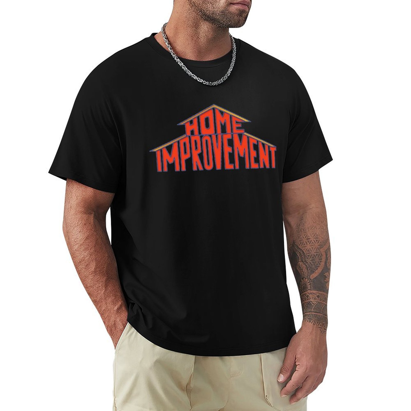 Home Improvement Logo - Ev Dekorasyonu Logosu 90'lar Tişörtü Basit