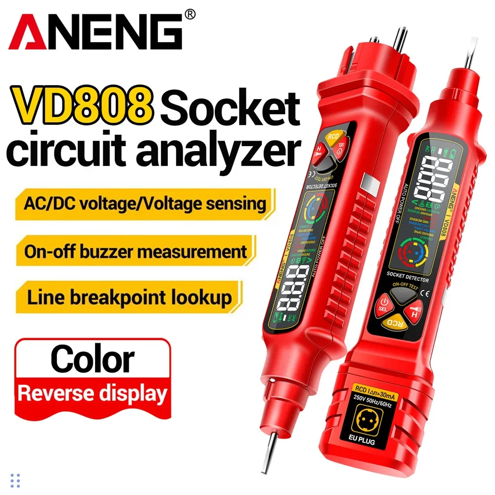 Circuit Breaker Finder - Soket Devre Analizörü ANENG VD808 AC/DC