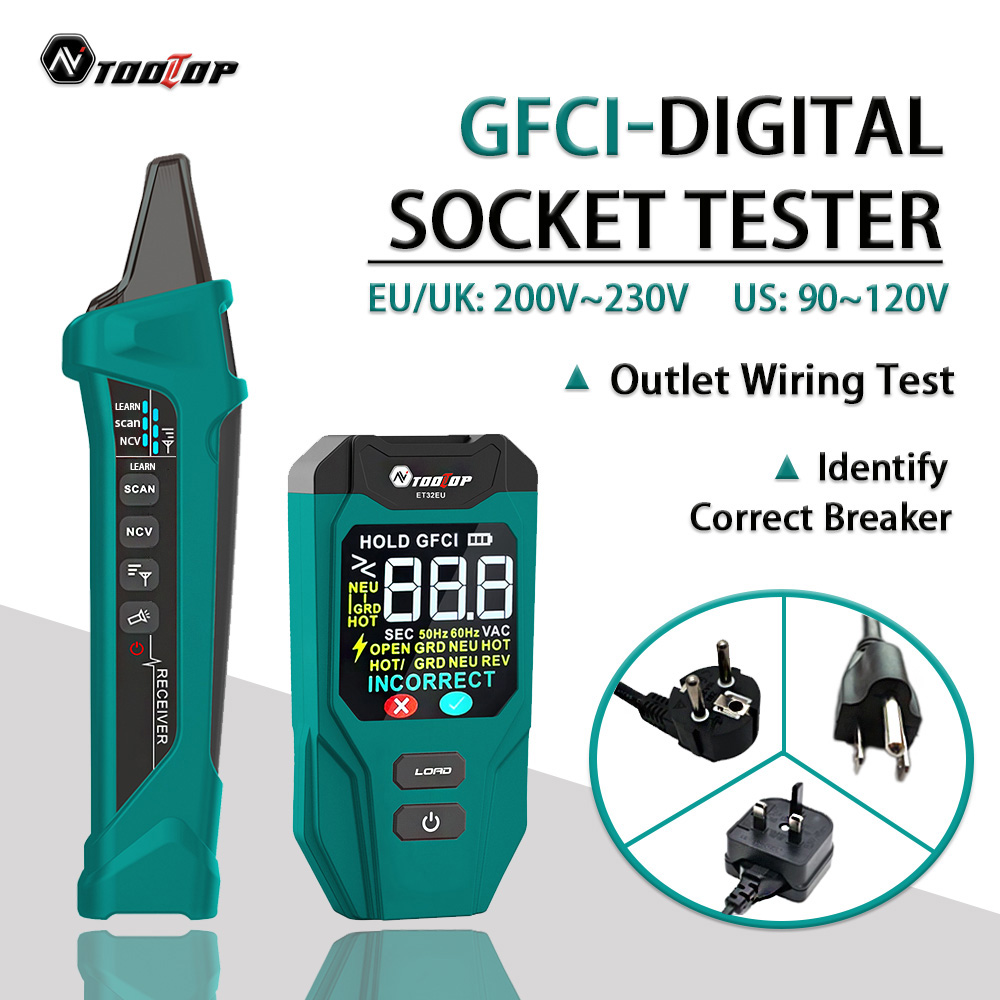 Circuit Breaker Finder - TOOLTOP ET32 Dijital Devre Kesici Bulucu