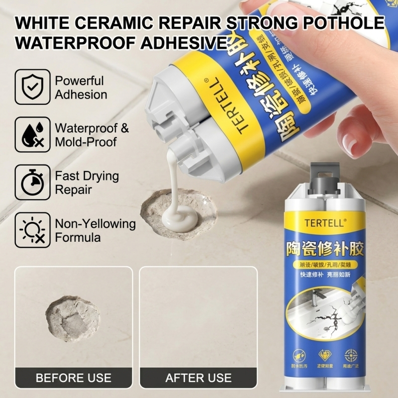 Tile Grout Repair - Beyaz Seramik Çatlak Onarım Yapıştırıcısı Güçlü