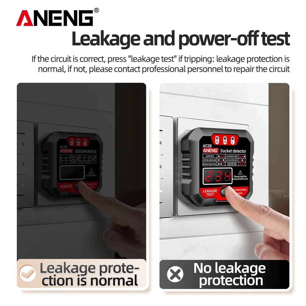 ANENG AC27/AC28 Dijital Priz G - Circuit Breaker Finder incelemesi ve fiyatı