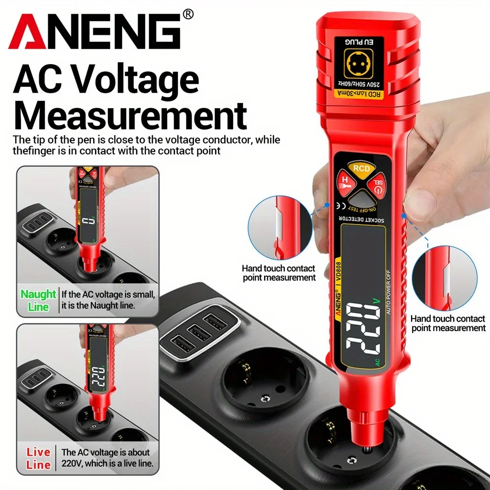 Soket Devre Analizörü ANENG VD - Circuit Breaker Finder incelemesi ve fiyatı
