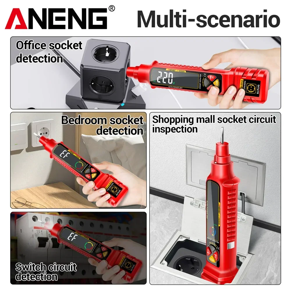 Soket Devre Analizörü ANENG VD - Circuit Breaker Finder incelemesi ve fiyatı