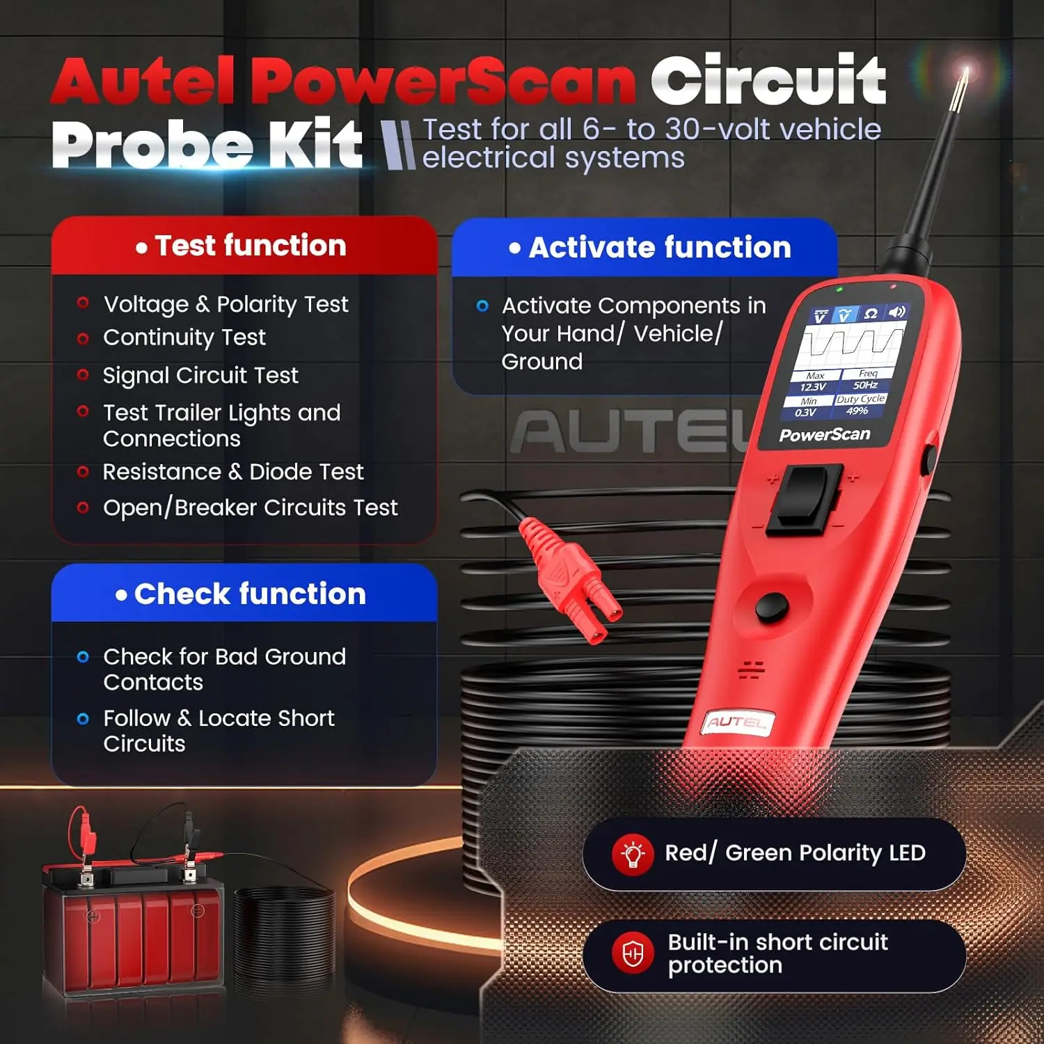 PowerScan Otomotiv Devre Test  - Circuit Breaker Finder incelemesi ve fiyatı