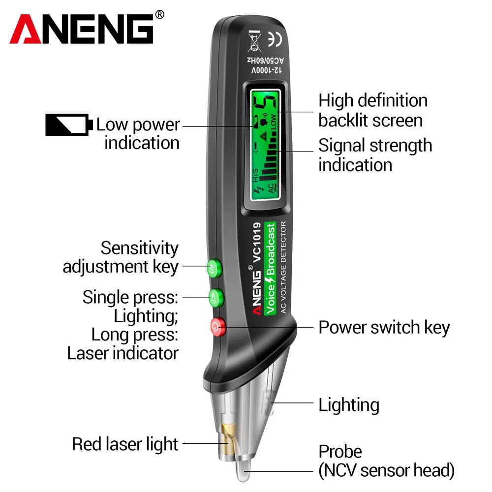 ANENG VC1019 Ses Yayını ve Kız - Circuit Breaker Finder incelemesi ve fiyatı
