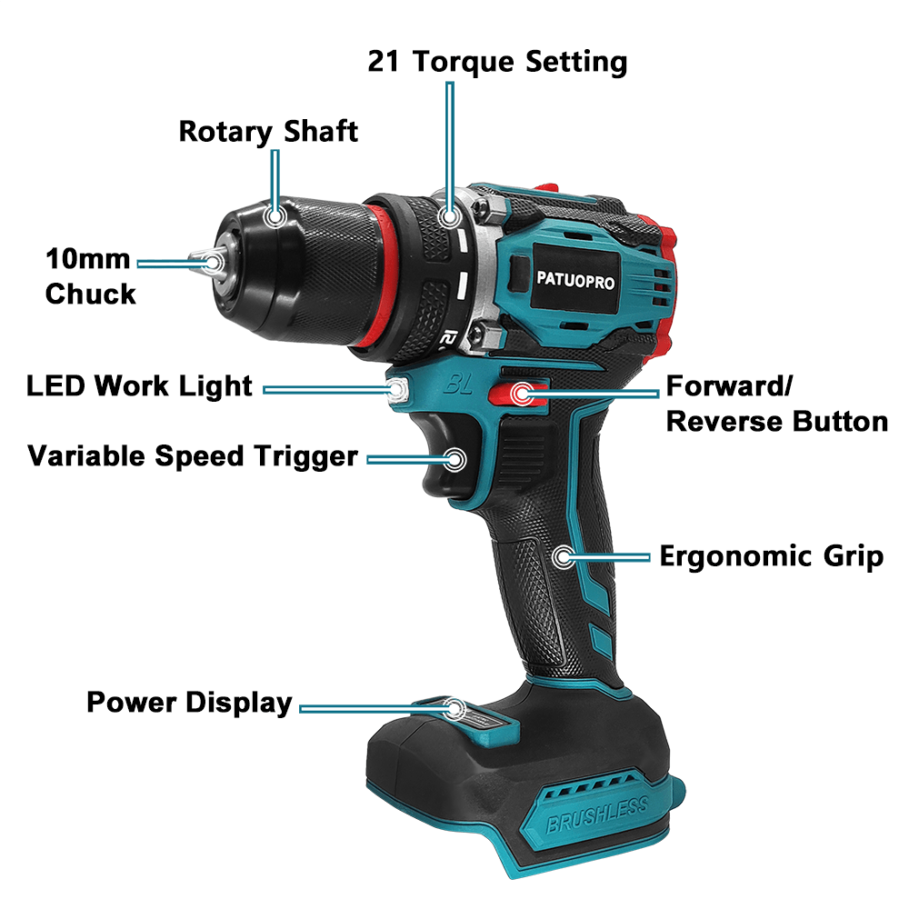 PATUOPRO 21V Kablosuz Fırçasız - Makita Drill Ddf484 incelemesi ve fiyatı